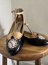 French Sole Alice in Wonderland Ballerina Flats leather Strap Uk 5 Fr39, US 7.5