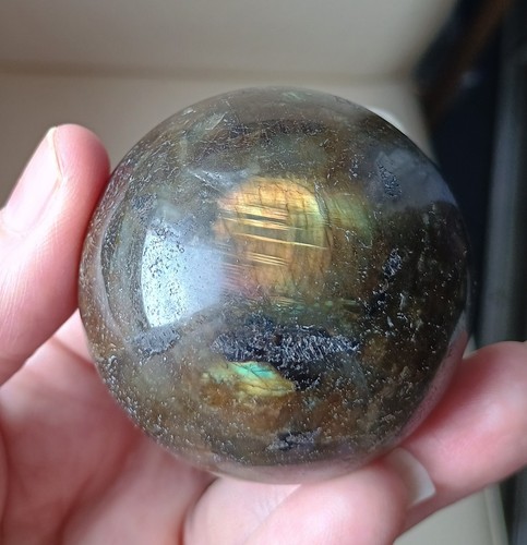 Dark labradorite sphere - dark,