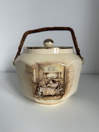 Arthur wood biscuit barrel - wood,