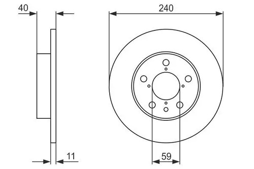 Brake disc solid 986 478 - 2x, 0