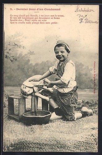 Postcard small butcher - postcard:,