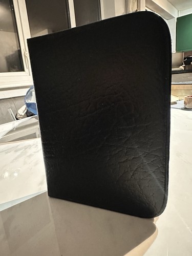 Vintage black real leather - real,