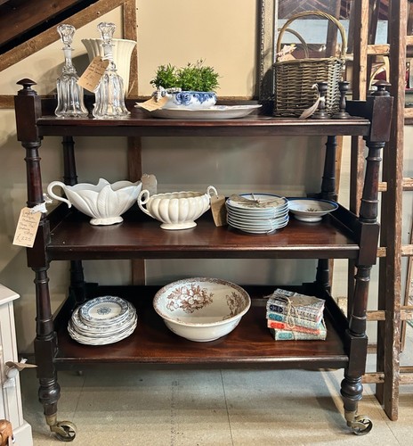 Antique mahogany three tier - antique,