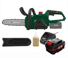 Parkside 20V Cordless Chainsaw - With 4Ah Battery & Charger.
