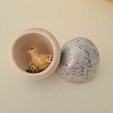 Ceramic Egg-shaped Trinket Box