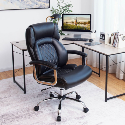 Leather office chair with - leather,