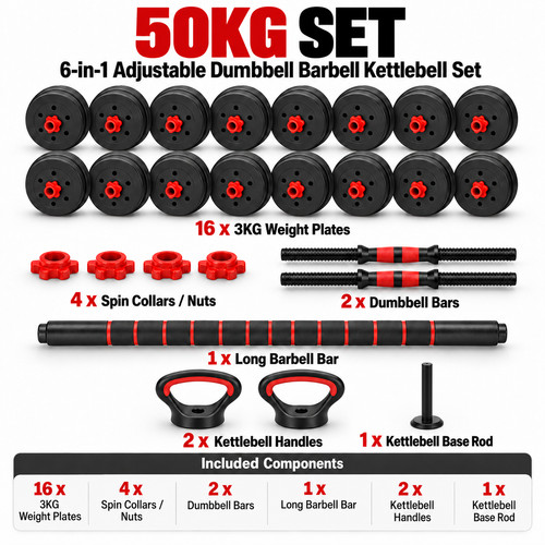 50kg adjustable in 1 - 50kg,