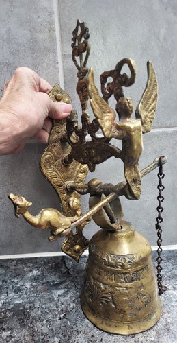 Large vintage brass wall - brass,