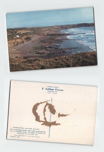 Vintage postcard widemouth bay - vintage,
