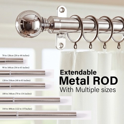 Extendable curtain poles with - extendable,