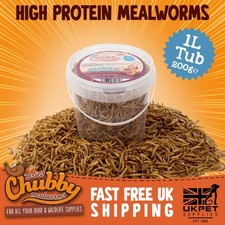Premium Chubby Dried Mealworms Wild Bird Food Treats For Garden Birds 1L