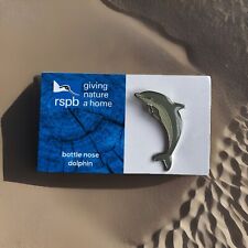 RSPB-Pin Badge BOTTLE NOSE DOLPHIN  On Blue GNAH Backing Card