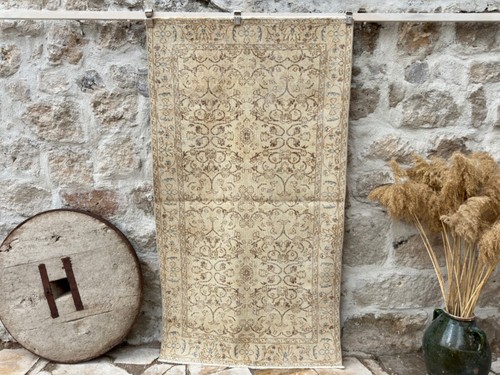 Hand knotted oushak area - hand-knotted,