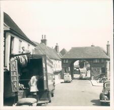 Photograph Sandwich Kent Barbican Gate Truck unloading Morris van 1954