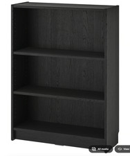 Black oak effect Ikea Billy Bookcase, 80x28x106 cm