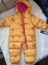 TOYS R US Baby Girls Heavy Weight Star-Print Pram Coat Yellow 0/6 Months. NWT.