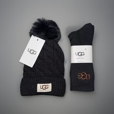 UGG Cable Knit Beanie Pom Pom