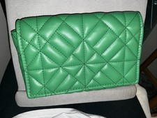Zara GREEN Quilted Chunky Chain Strap Shoulder Bag BNWOT