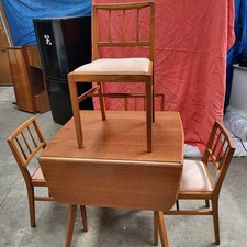 Vintage G Plan Brandon Original Drop Leaf Table Four Chairs