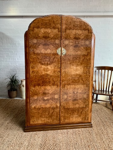 Art deco figured walnut - deco, double