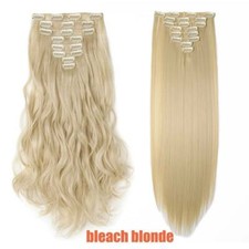 UK 8 Pieces Clip In Hair Extensions Real Long Thick Full Head Natural As Human