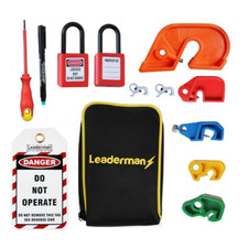 Leaderman LDM-LOM-K2 Lock out/ Lock off Kit MCB/Tag and Padlock Kit with Case