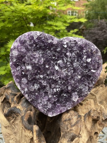 Amethyst purple heart cluster - amethyst,