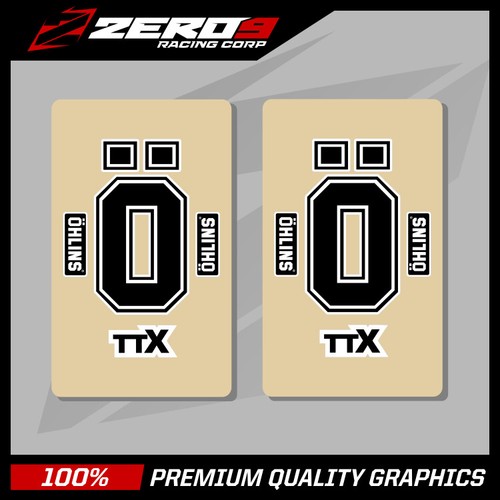 Ohlins upper fork decals - decals, 85cc