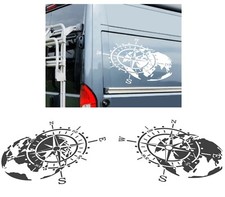 2pcs Compass Sticker Wind Rose Car Caravan Motorhome 30cm to 100cm (303/5)