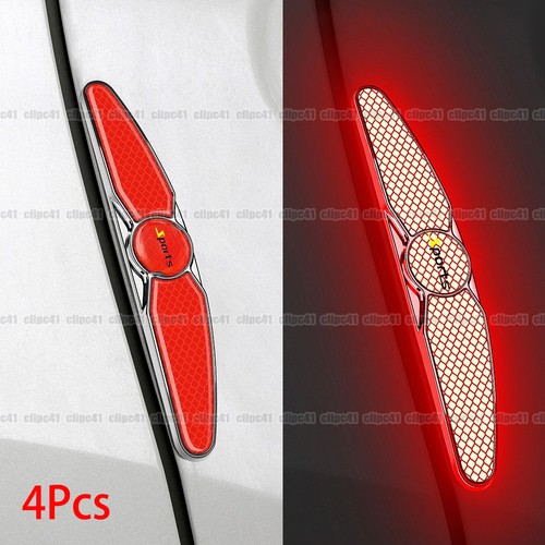 4pcs red reflective car door - reflective,