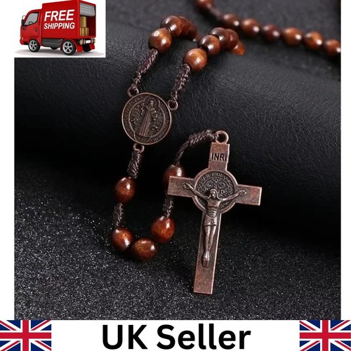 Wooden rosary cross handmade - wooden,