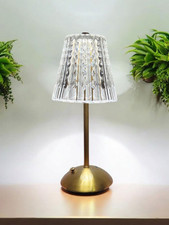 LED Rechargeable Table Lamp Modern Dimmable Cordless Night Light, Crystal, Touch