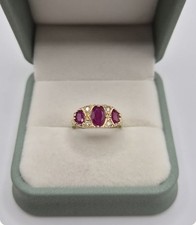 9ct gold ruby and diamond