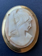 Antique cameo brooch shell - cameo,