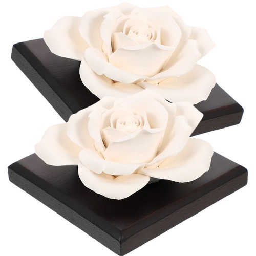 Black ceramic rose aroma - ceramic,