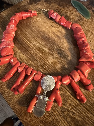 Vintage large red coral - ,