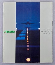 Alitalia Prima Business Class Airline Brochure Boeing 747 Seat Map 1993 Italy AZ