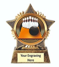 Ten Pin Bowling Trophy Star