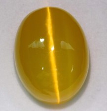 90.45 Ct Natural Chrysoberyl Yellow Cats Eye Oval Cabochon Cut Loose Gemstone