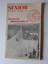 Tourist Trophy senior race programme 1939. TT race programme. Auto-Cycle union.