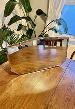 Mid Century Frameless Bevelled Edge Deco Wall Mirror VGC