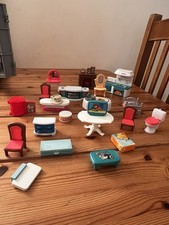 Joblot VINTAGE KEENWAYMY HAPPY DOLLS HOUSE FURNITURE 90s VGC BUNDLE 