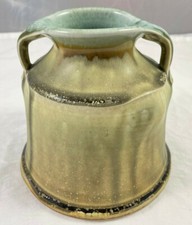 Rustic Vase Tan Teal Green
