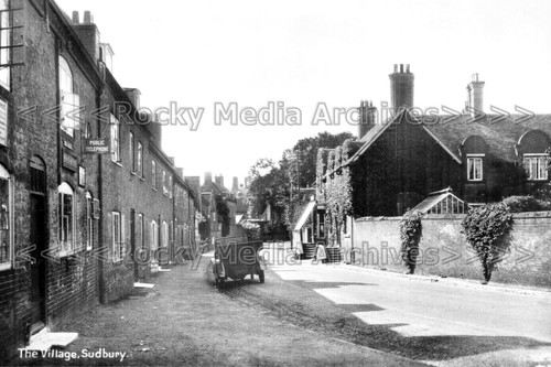 Oom village scene with post - village,