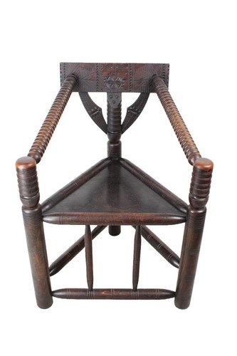 Antique oak turners chair - oak,