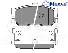 Meyle Brake Pad Set, Rear Axle