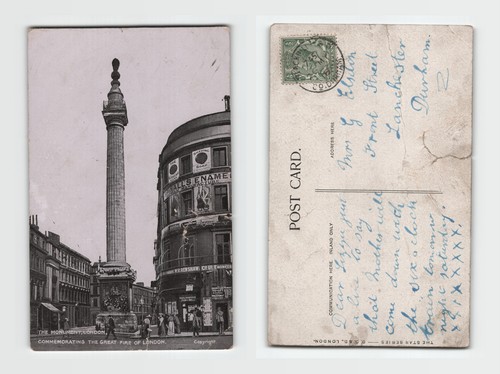 Postcard the monument london - the,