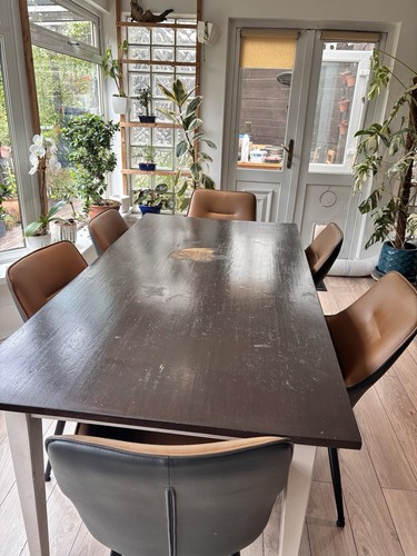 Rectangular dark wood - wood, dining