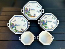 Vintage Porcelain Dinnerware Made In England Wood & Sons "Woods Ware" Alva Set