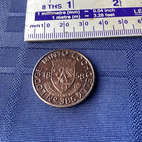 Masonic penny token - penny, coin